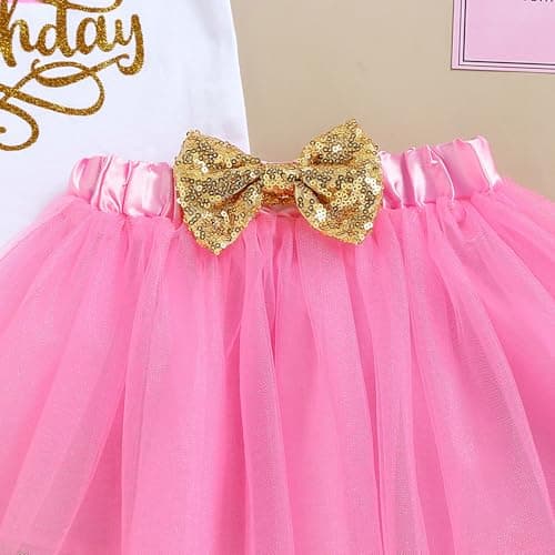 GRNSHTS Baby Girl 1st Birthday Cake Smash Tutu Outfit Set