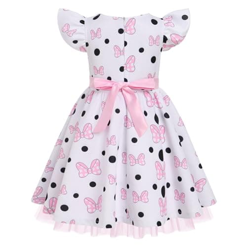 Mouse Birthday Dress for Toddler Baby Girl Princess- Polka Dots Cake Smash Halloween Costume Cosplay