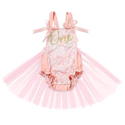 IMEKIS Baby Girls Boho Lace Romper Dress Newborn Outfits