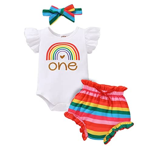 Bumble Bee Print Romper for 1st Birthday Girls