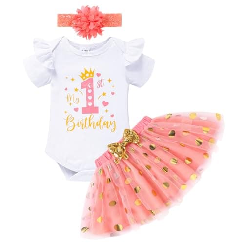 Viworld Baby Girl 1st Birthday Cake Smash Tutu Skirt Set