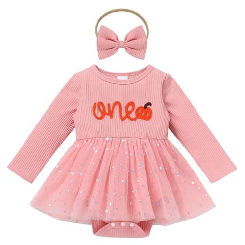 Baby Girl 1st Birthday Outfit for Fall/Winter - Sparkle Dress and Headband