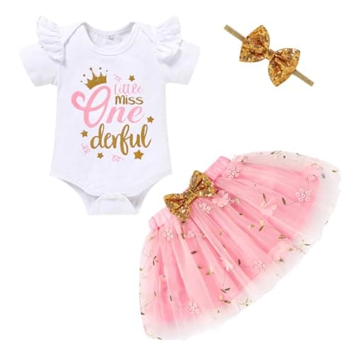 Baby Girl 1st Birthday Cake Smash Outfit Set