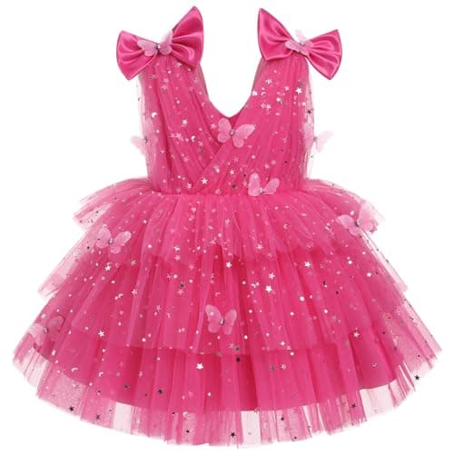 Butterfly Theme Toddler Girls Party Dress