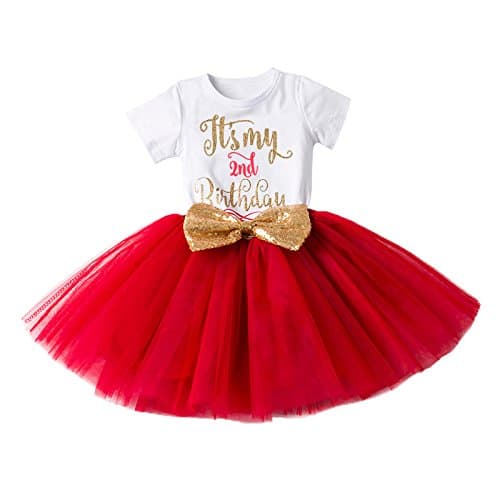 IBTOM CASTLE Baby Girls Newborn 1st/2nd Birthday Cake Smash Tutu Dress