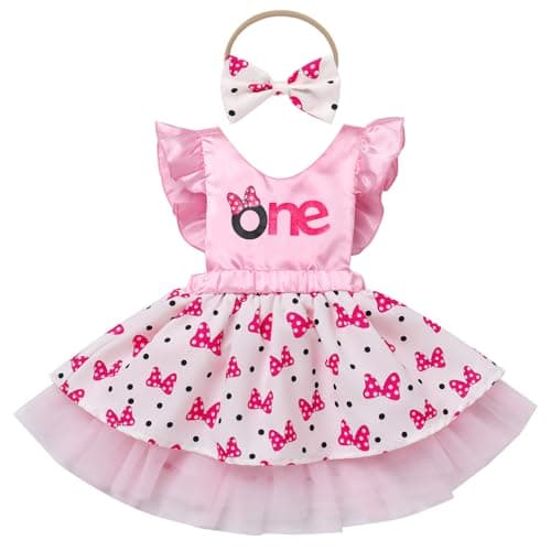 Cow Print Toddler Girl 1st Birthday Outfit Set