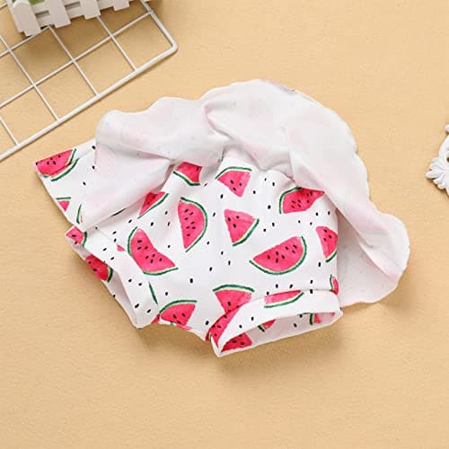 Baby Girls' 1st Birthday Sunflower Peach Romper, Ruffled Shorts & Headband Set for Cake Smash Photos
