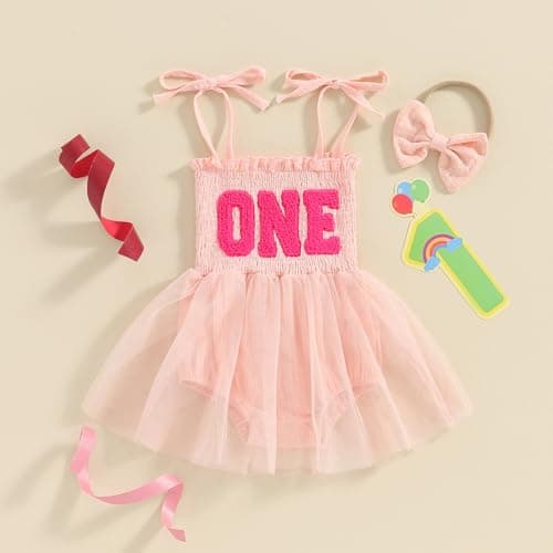 Smash Cake Dress for Baby Girl's First Birthday Party