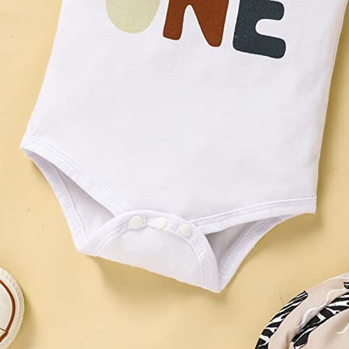 Wild One Romper Bodysuit for Baby Boy's 1st Birthday Party