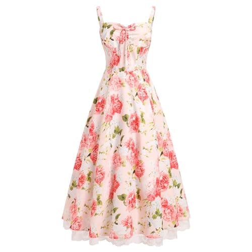Floral Corset Dress: A Vintage Sundress for Women's Summer Parties