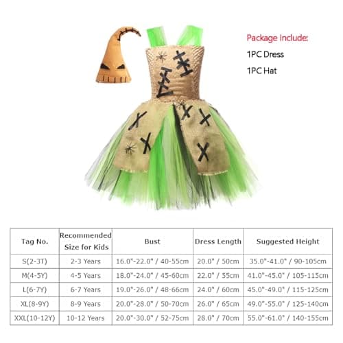 Halloween Ghost Costume Tutu Dress for Toddler Girls