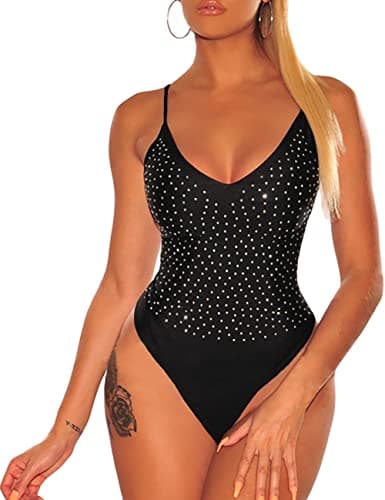 Sheer Mesh Turtleneck Bodysuit for Ladies