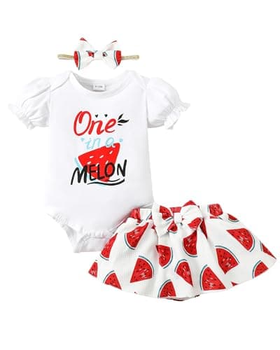 Mioglrie 1st Birthday Girl Outfit Romper Tutu Set 3-18 Months