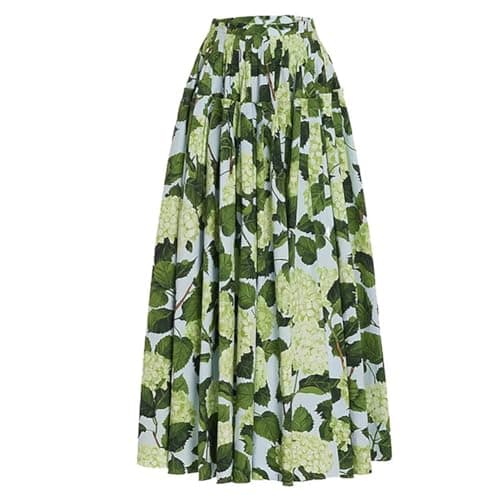 Women's Floral Print Swimsuit with Maxi Beach Skirt for Summer Holiday