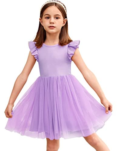 Arshiner Fluffy Tutu Dress for Little Girls 2-6Y Casual Party Sundress
