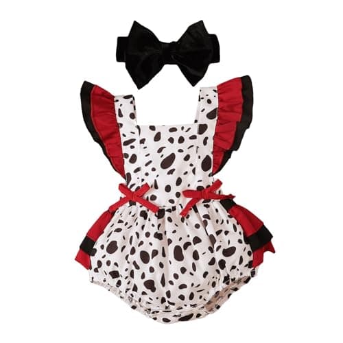 Dalmatian Costume Romper for Newborn Baby Girls
