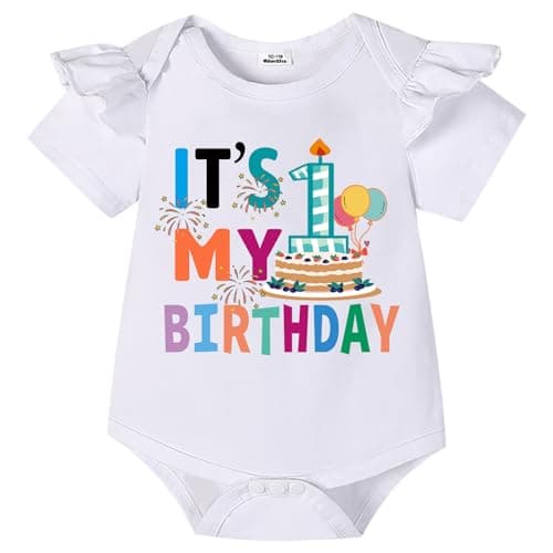 Infant 1st Birthday Bodysuit Outfit for Baby Girl