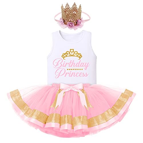 Princess Birthday Outfit for Girls 1-6T
