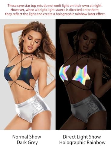 Ella Lust Rave Star Top for Women | EDC Festival Dance Bra Outfit