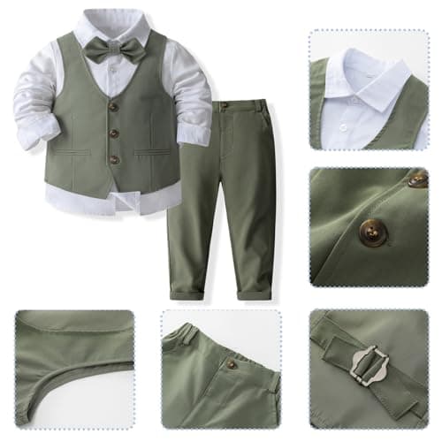 IMEKIS Toddler Boy Christening & Christmas Tuxedo Suit