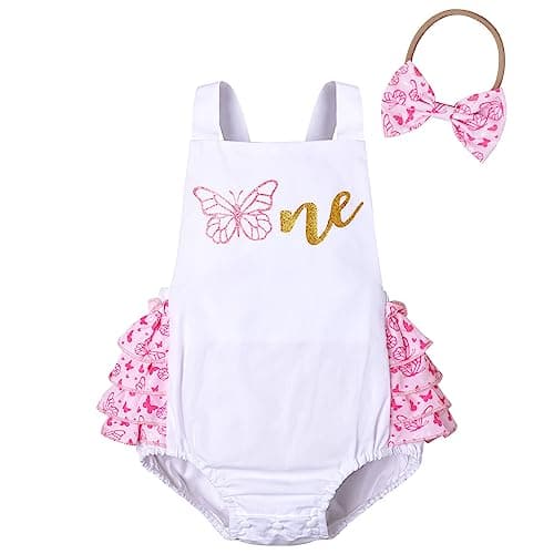 Baby Girl 1st Birthday Outfit Set