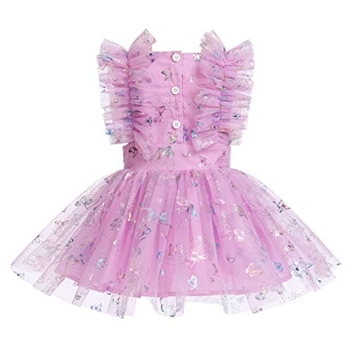 IMEKIS Newborn Baby Girl 1st Birthday Tutu Dress with Diaper Cover