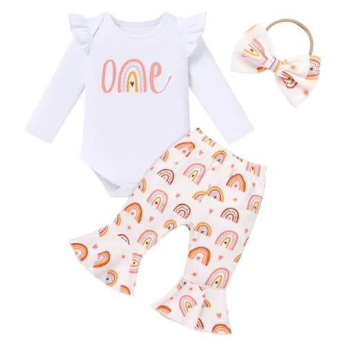 Summer Baby Girls Sunflower Mouse Outfit Set