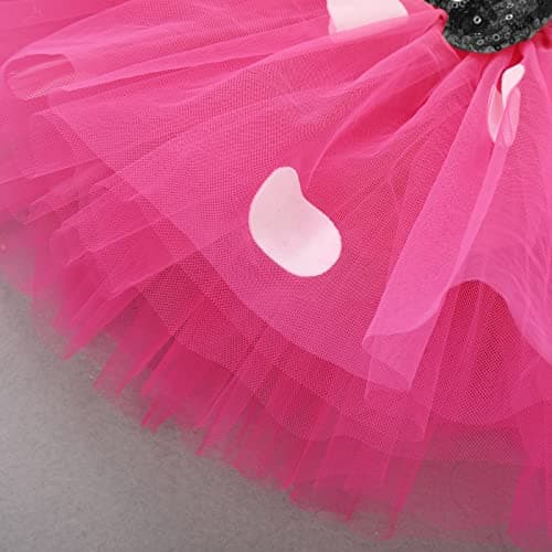 Baby Girls 1st Birthday Outfit Polka Dots ONE Romper Tutu Skirt Ears Cake Smash Costume for Photo Shoot