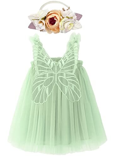 BGFKS Princess Tutu Dress with Flower Headband for Girls
