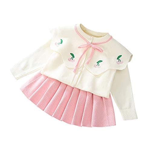 Toddler Girls Knitted Sweater and Skirt Set