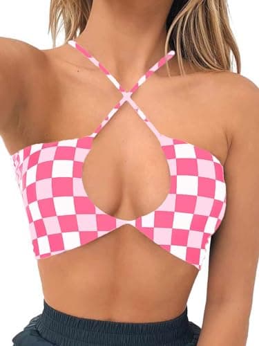Square Neck Buckle Strap Cami Crop Tube Top
