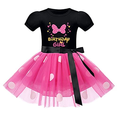 Polka Dots Birthday Princess Dress Set for Kids 1-6T