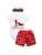Toddler Baby Girls Melon Birthday Outfit Rainbow Romper Shirt + Shiny Shorts + Headband Kids Cake Smash Clothes 1-5T