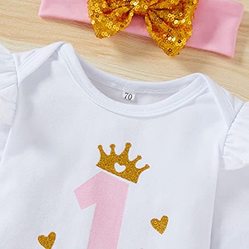 Baby Girl 1st Birthday Cake Smash Outfit Set