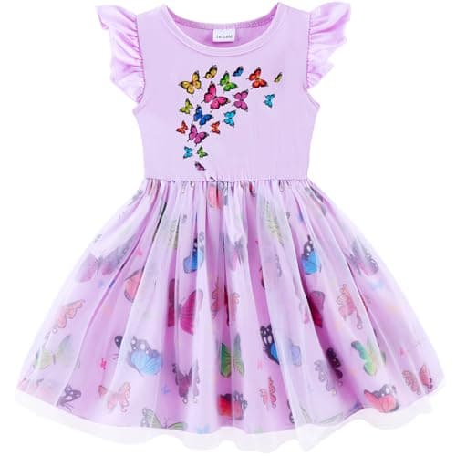 Gothletic Little Girls Tulle Tutu Dress for 2-7Y Summer Sundress