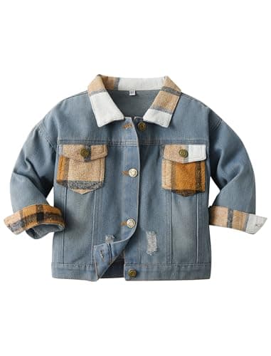 IMEKIS Toddler Denim Hooded Coat for Boys & Girls Fall Outwear