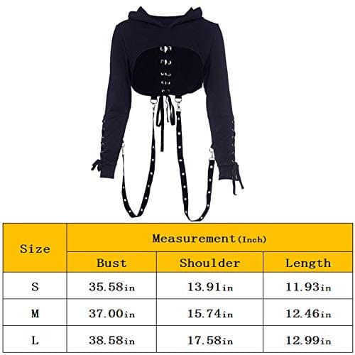 Gothic Punk Lace Hoodie Crop Top for Women
