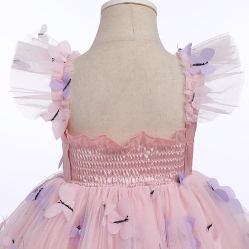 IDOPIP Girls' Summer Sleeveless Sequin Tutu Birthday Party Dress