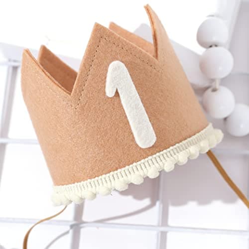 WAHAWU Baby First Birthday Pink Crown Decorations