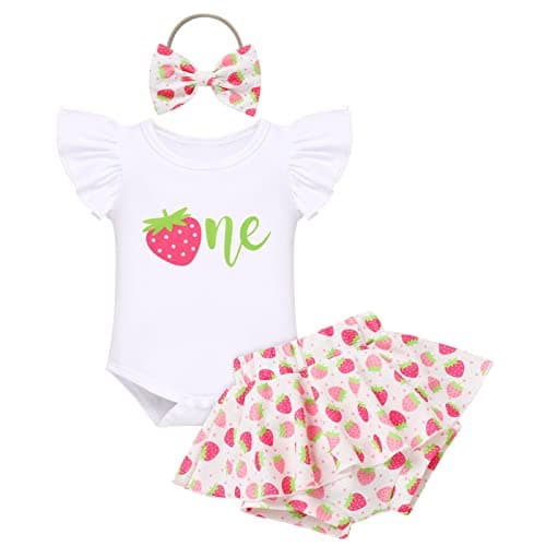 Sunflower Peach Romper Set for Baby Girls 1st Birthday