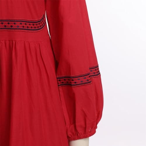 Floral Embroidered Mexican Dress for Women