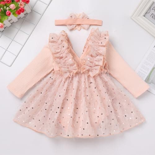 Girls 1st Birthday Snowflake Romper with Headband