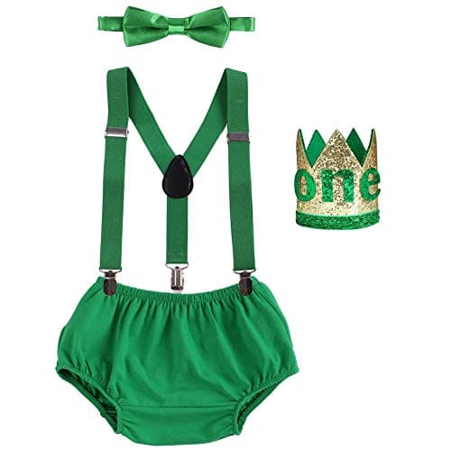 IBTOM CASTLE Baby Boy 1st Birthday Cake Smash Outfit Set