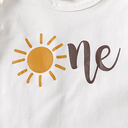 Aslaylme Baby Girl 1st Birthday Sunflower Outfit