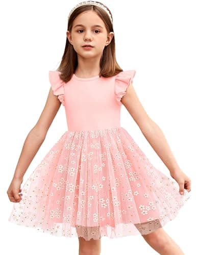 Arshiner Fluffy Tutu Dress for Little Girls 2-6Y Casual Party Sundress