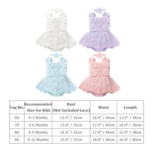 Newborn Baby Girls 1st Birthday Boho Romper Outfit with Flower Headband