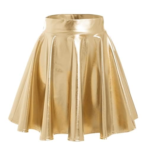 IMEKIS Women's Sun Moon Halloween Costume Tube Top & Metallic Skirt Cosplay Set