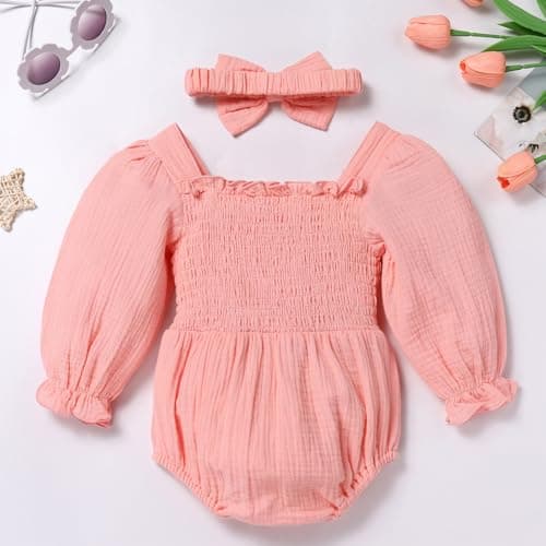 1st Birthday Outfit for Baby Girl: Pumpkin and Snowflake Romper