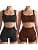 Workout Sets for Women 2 Piece, Cute YOGA Workout Set, Two Piece Workout Outfits,2 Pack