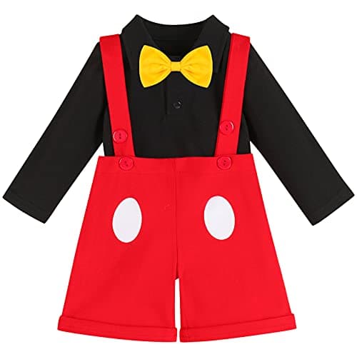 IBTOM CASTLE Baby Boys First Birthday Cake Smash Outfit Gentleman Tuxedo Clothes Set